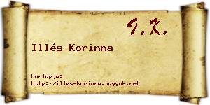Illés Korinna névjegykártya